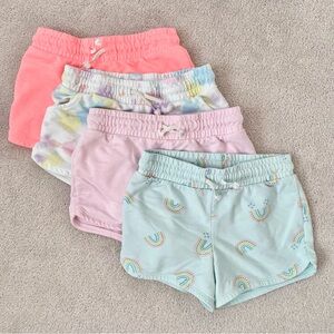Cat & Jack girls pull on shorts bundle set of 4 size M (7/8)